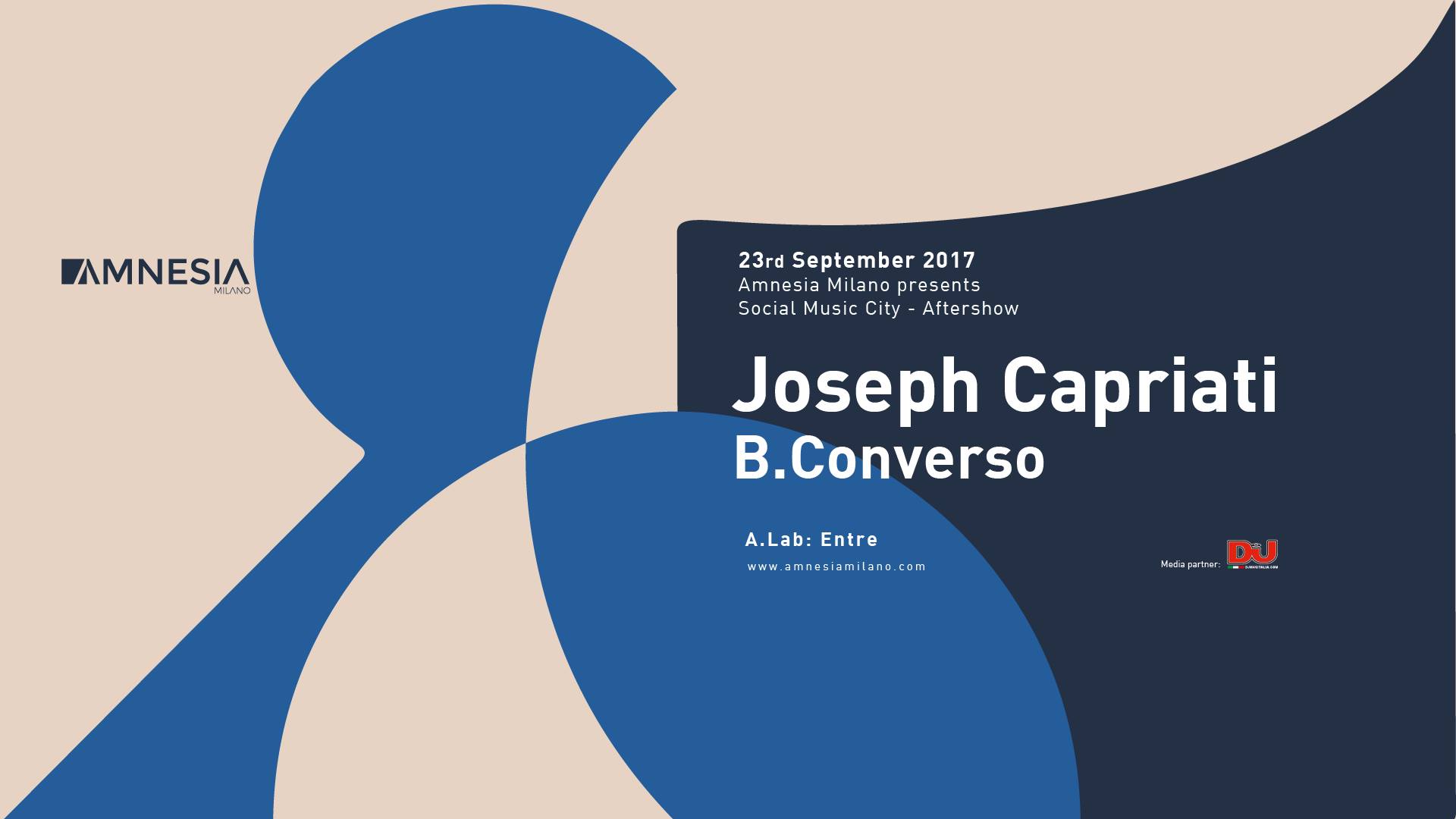 JOSEPH CAPRIATI AMNESIA MILANO 23 SETTEMBRE 2017