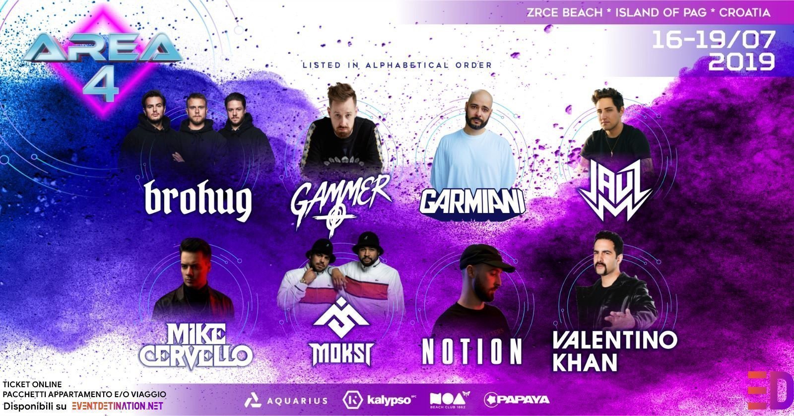 Area4festival 2019 ZRCE BEACH Pag