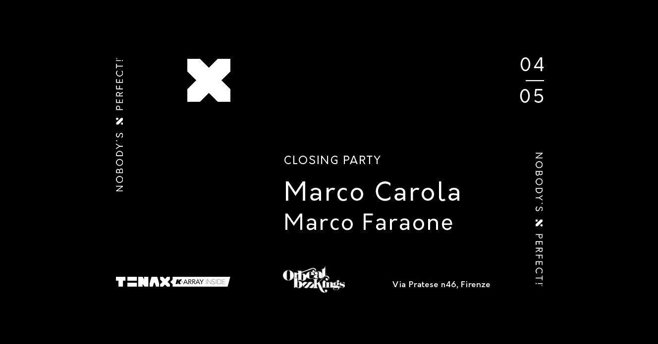 Marco Carola Tenax Firenze 04 Maggio 2019