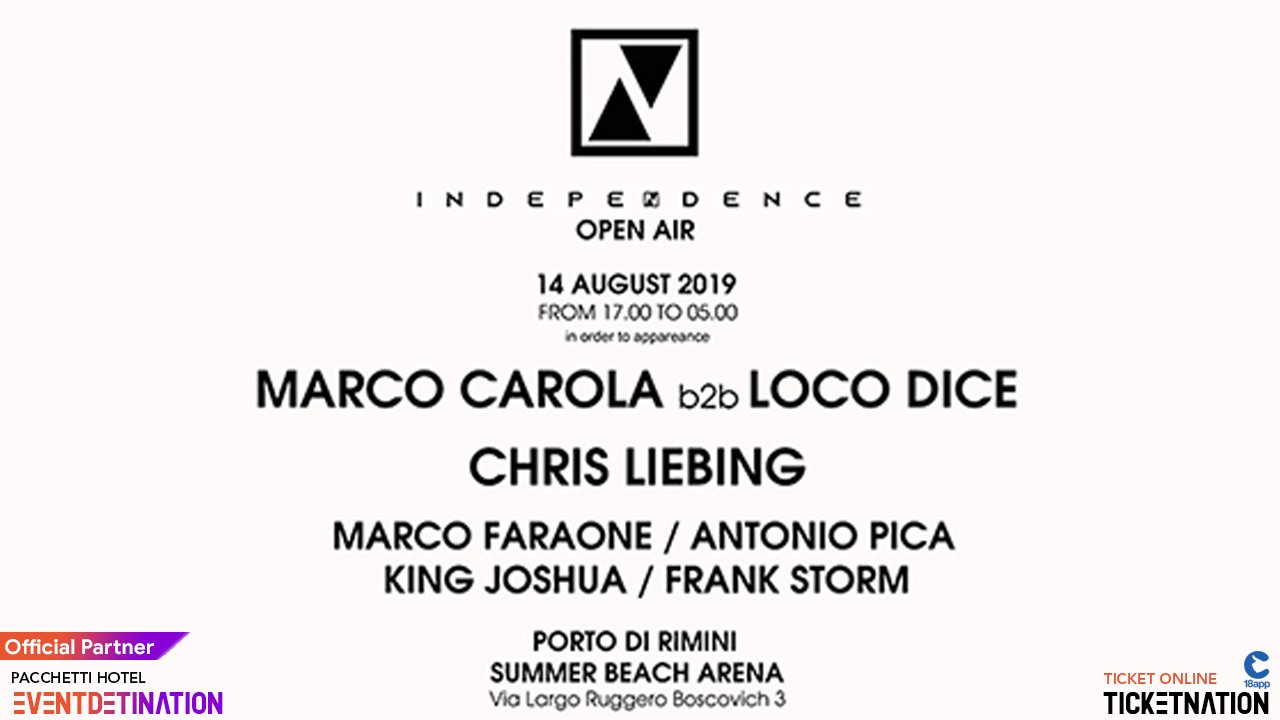 Marco Carola Loco Dice Rimini Summer Beach Arena